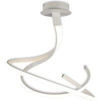 M6001 Nur LED Double Spiral Semi Flush Dimmable Ceiling Light In White