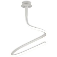 M6002 Nur LED Single Spiral Semi Flush Dimmable Ceiling Light In White
