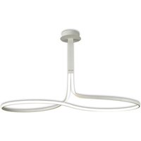 M6006 Nur XL LED Loop Semi Flush Ceiling Light In White