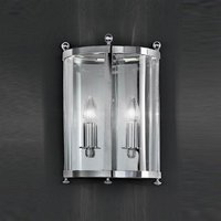 Franklite LA7000/2 Pultney2 Light Polished Chrome Wall Lantern