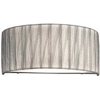 Franklite FL2283/1 Satin Nickel and Silver Flush Wall Bracket
