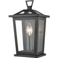 Franklite Dusk Outdoor Single Wall Lantern In Matt Black Finish IP44 EXT6646