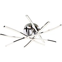 Firstlight 4850CH Caprice LED Flush Ceiling Light In Chrome With Straight Arms