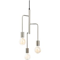 Firstlight 4866BS Roxy Three Light Ceiling Pendant Light In Brushed Steel