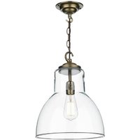 David Hunt Lighting UPT8175 Upton 1 Light Ceiling Pendant In Antique Brass