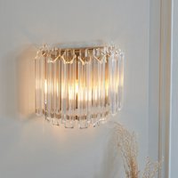 Endon 117516 Valentina Wall Light In Brushed Aged Brass With Hexagonal Glass Rods