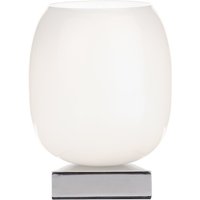 DIN412 Dino Touch Table Lamp With White Glass And Polished Chrome Finish