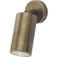 Dar ORT0775 Ortega 1 Light Outdoor Wall Light In Brass