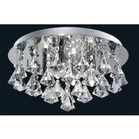 Searchlight 3304-4CC Hanna 4 Light Flush Ceiling Crystal Light