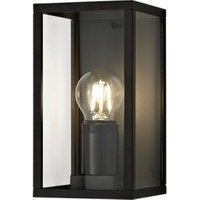Box 1 Light Outdoor Wall Light In Graphite Black