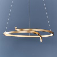 Endon 90323 Rafe Ceiling Pendant In Brushed Gold Effect And White Silicone