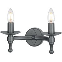 Elstead WR2-GRAPHITE Warwick 2 Light Wall Light In Graphite