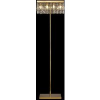 Baden 50 x 15 cm Rectangular Floor Lamp In Gold Finish With Crystal Glass