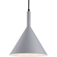 Firstlight 3717GR Everest 1 Light Ceiling Pendant In Grey With White Inside