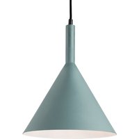 Firstlight 3717GN Everest 1 Light Ceiling Pendant In Green With White Inside