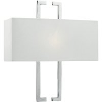 Dar NIL0750 Nile Wall Light In Polished Chrome With Faux Silk Ivory Shade