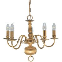 Searchlight 1019-5AB Flemish Antique Brass 5 Light Fitting