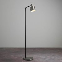 Endon 95471 Mayfield Task Floor Lamp In Brushed Silver And Black Finish