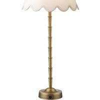 Dar Lighting Wyman Rechargeable LED Table Lamp Base In Matt Antique Brass 45cm