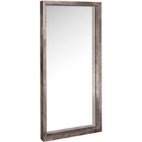 Dar Wisebuys Rocco Rectangle Mirror In Distressed Concrete Effect Veneer