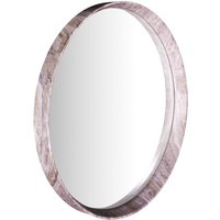 Dar Wisebuys Seyah Mirror In Brown Stone Veneer 54cm
