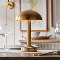 Endon 110455 Bridport Rechargeable Table Lamp In Warm Brass Finish