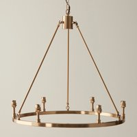 Endon 111202 Chester 6 Light Ceiling Pendant In Brushed Aged Brass Finish