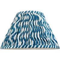 Endon 111303 Ripple Tapered Lamp Shade 30 cm In Marlin Blue