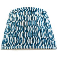 Endon 111304 Ripple Tapered Lamp Shade 35 cm In Marlin Blue