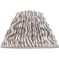Endon 112927 Ripple Tapered Lamp Shade 30 cm In Pearl Grey Finish