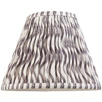 Endon 112926 Ripple Tapered Lamp Shade 25 cm In Pearl Grey Finish