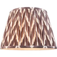 Endon 111326 Zigzag Tapered Lamp Shade 35 cm In Pearl Grey