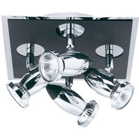 Searchlight 7494 Comet 4 Light Black and Chrome Spotlight