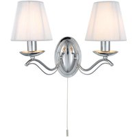 Searchlight 9822-2CC Andretti Traditional Chrome Double Wall Light