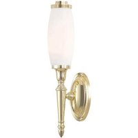 BATH/DRYDEN5 PB Dryden 1 IP44 Polished Brass Bathroom Wall Light