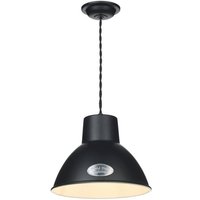 David Hunt Lighting UTI0199 Utility Small Pendant Ceiling Light In Matt Black