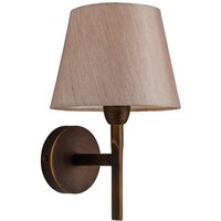 Firstlight 8217BZOY Transition 1 Light Wall Light In Bronze With Oyster Shade
