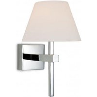 Firstlight 8639CH Fabio 1 Light Wall Light In Chrome With Opal Glass Shade