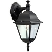 Firstlight E201BK Panel Downlight Wall Lantern In Black