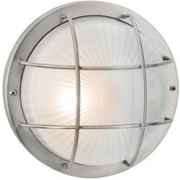 Firstlight 3425ST Court 1 Light Wall Light In Stainless Steel With Frosted Glass