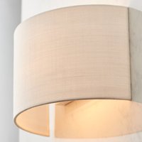 Endon 70334 Obi 1 Light Semi Circular Wall Light In Vintage White Linen