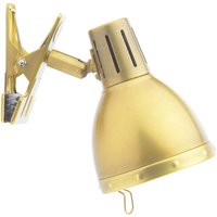 Dar OSA4175 Osaka 1 Light Clip on Desk Lamp in Brushed Brass