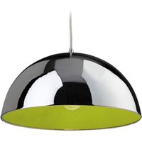 Firstlight 8622CHGN Bistro 1 Light Ceiling Pendant in Chrome and Green Finish