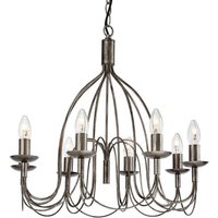 Firstlight 2318AS Regency 8 Light Ceiling Pendant in Antique Silver Finish