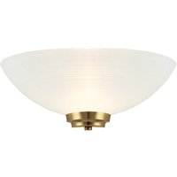 Hilton 1 Light Glass Wall Washer with Antique Brass Trim