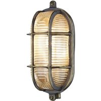 David Hunt Lighting ADM5275 Admiral Antique Brass Oval Outdoor Wall Light IP64