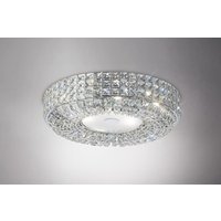 Diyas IL31201 Enya 6 Light Crystal Flush Ceiling Light