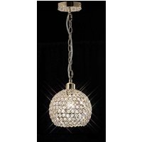 Diyas IL60015 + IL30762 Kudo French Gold Suspension with Crystal Shade