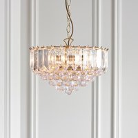 Endon FARGO-14BP Fargo Acrylic and Brass Ceiling Pendant Light