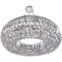 Searchlight 9392CC Vesuvius 10 Light Pendant Round Ceiling Light In Chrome And Crystal